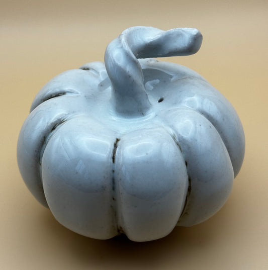 Ceramic white pumpkin