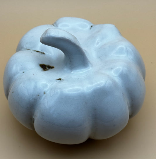 White ceramic pumpkin