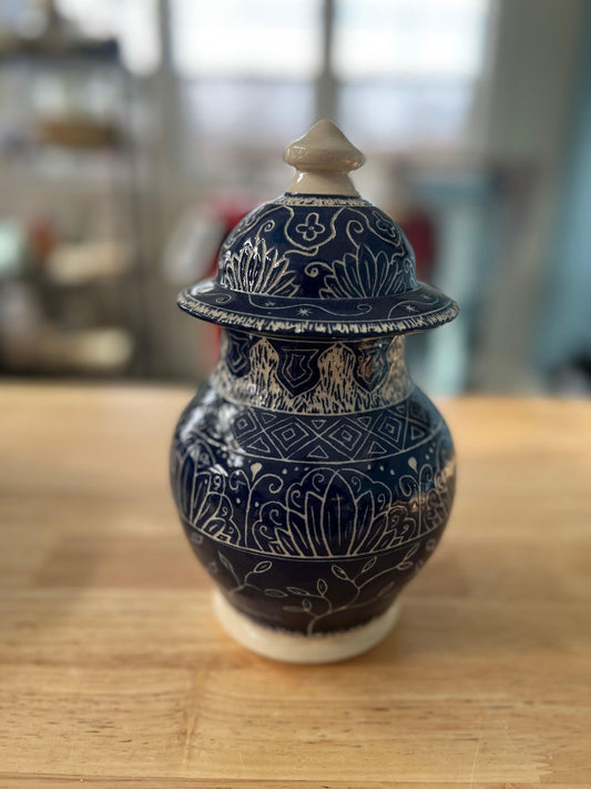 Sgraffito jar